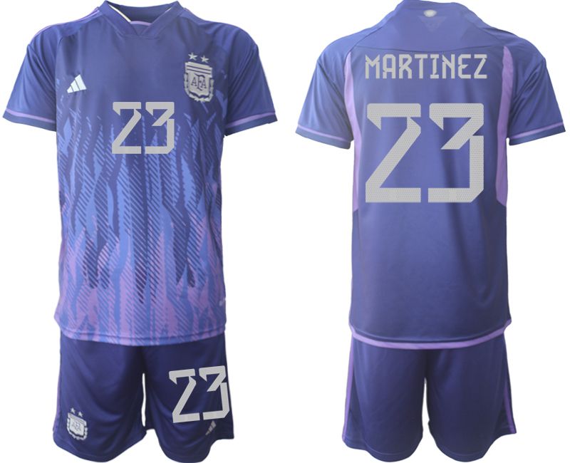 Men 2022 World Cup National Team Argentina away purple 23 Soccer Jersey